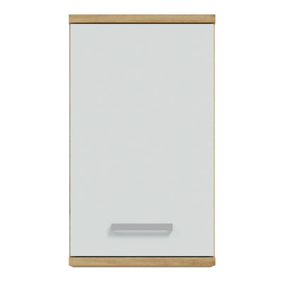 Veris Small Hanging Cupboard with 1 Door in Artisan Oak and Light Grey