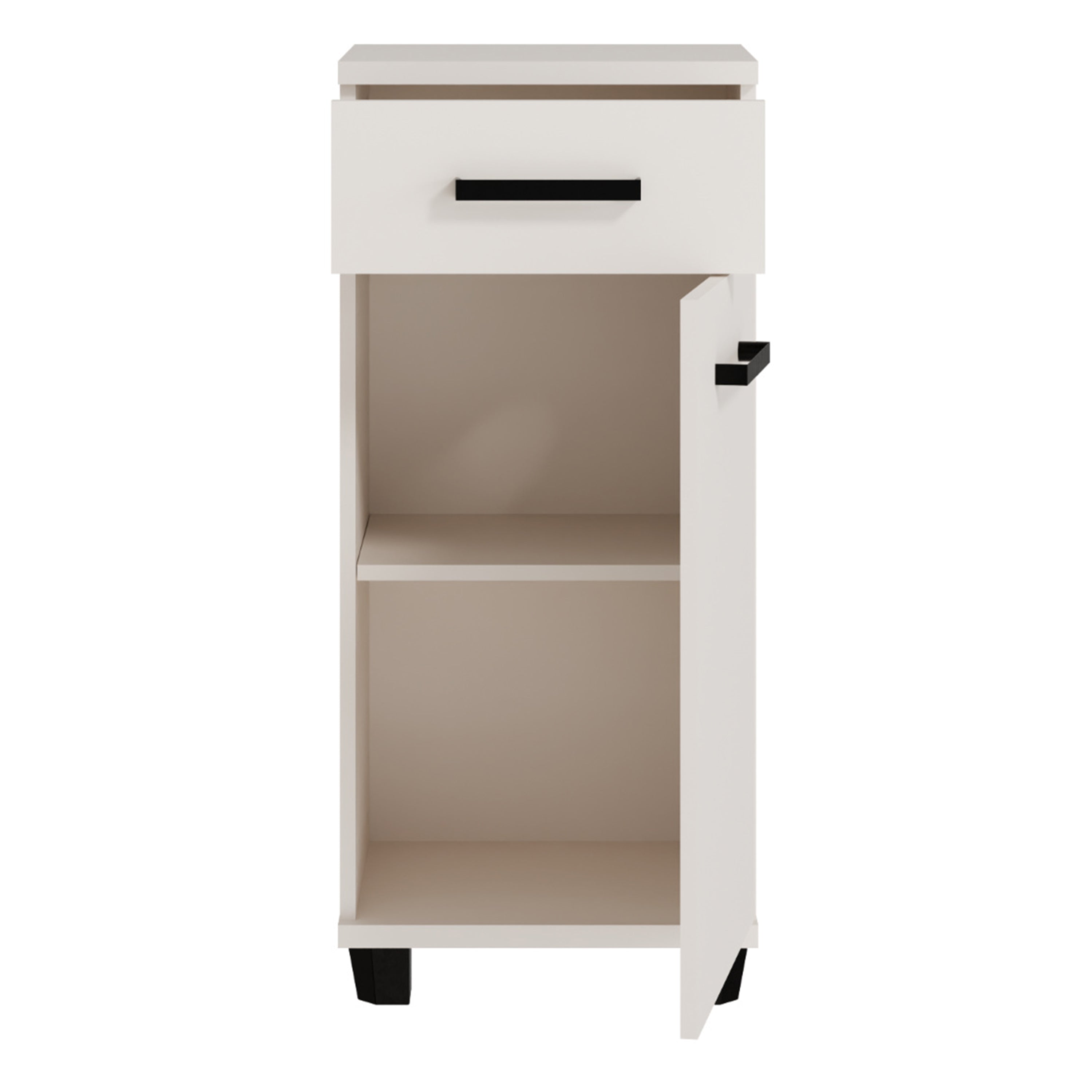 Veris Bathroom Cupboard with 1 Door & 1 Drawer in Sand