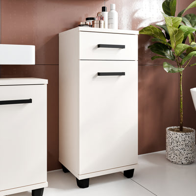 Veris Bathroom Cupboard with 1 Door & 1 Drawer in Sand