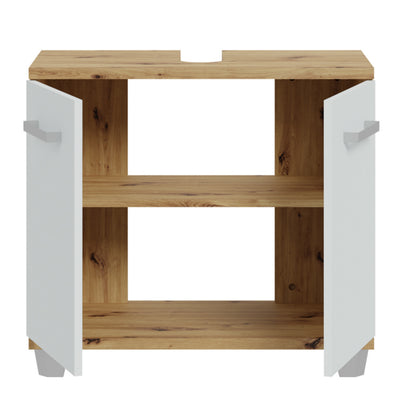 Veris 5 Piece Bathroom Set Artisan Oak & Light Grey Doors