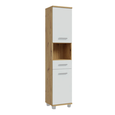 Veris 5 Piece Bathroom Set Artisan Oak & Light Grey Doors