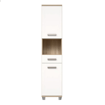 Veris 5 Piece Bathroom Set Sonoma Oak & White High Gloss