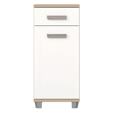 Veris 5 Piece Bathroom Set Sonoma Oak & White High Gloss