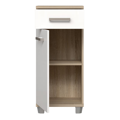 Veris 5 Piece Bathroom Set Sonoma Oak & White High Gloss