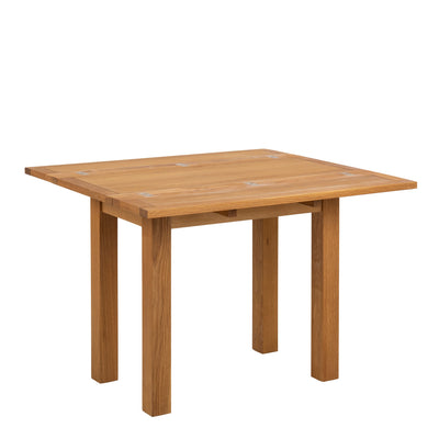 Kenley Extending Dining Table in Oak 45-90cm Included 4 Riano Dining Chairs in Black – FTG, view 5