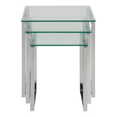 Katrine Nest of Tables with Glass Top Set of 3 – FTG, view 2