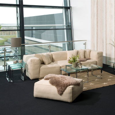 Katrine Nest of Tables with Glass Top Set of 3 – FTG, view 4