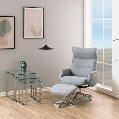Katrine Nest of Tables with Glass Top Set of 3 – FTG, view 6