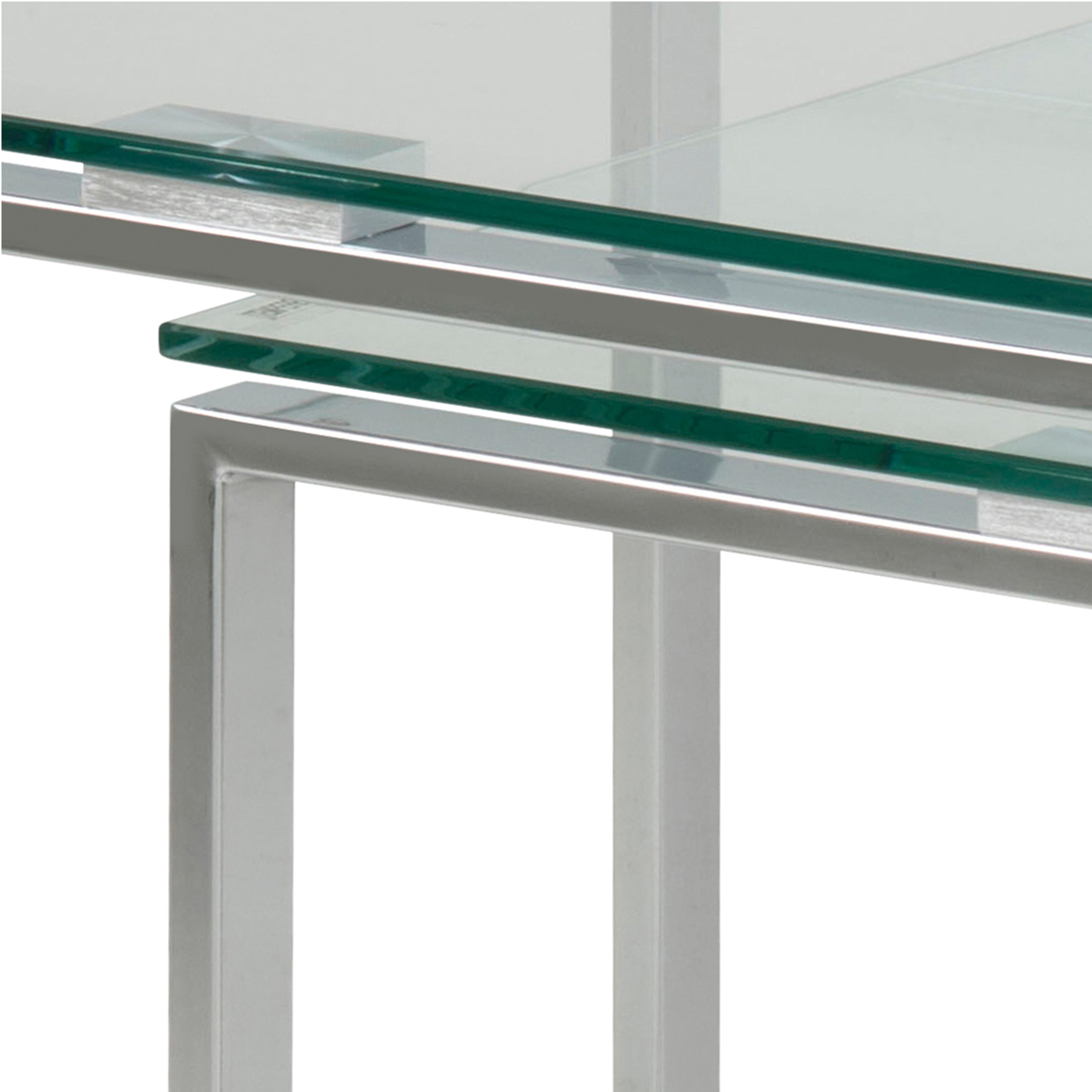 Katrine Nest of Tables with Glass Top Set of 3 – FTG, view 9