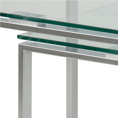 Katrine Nest of Tables with Glass Top Set of 3 – FTG, view 9