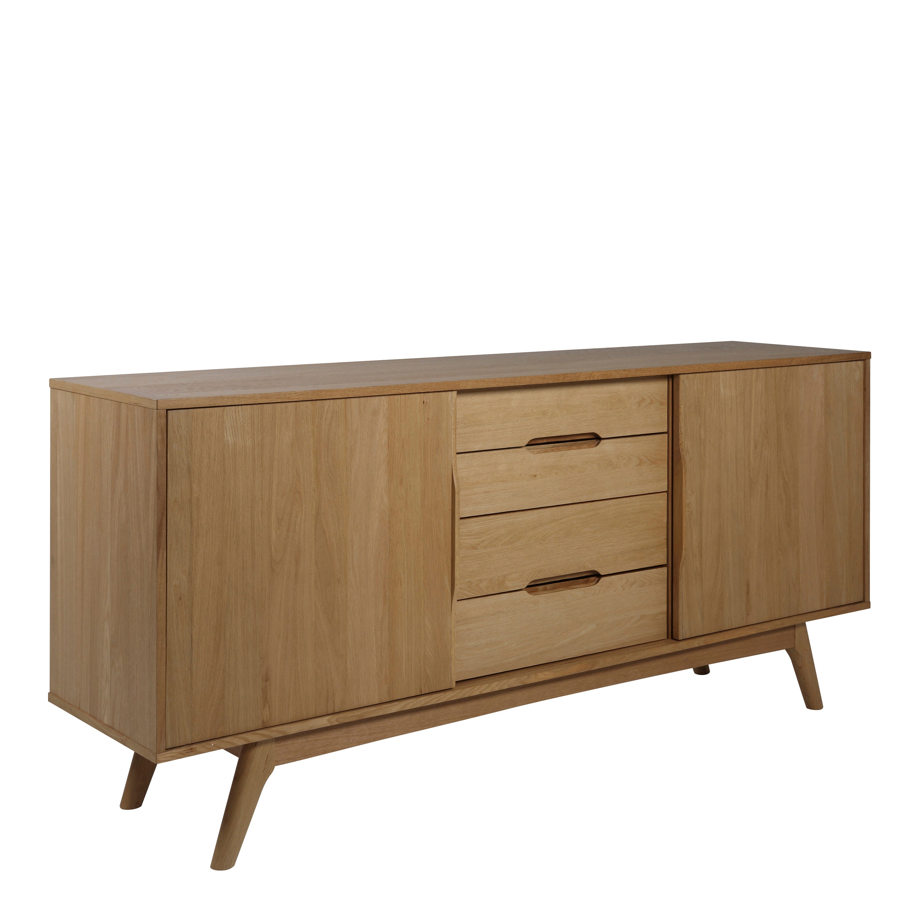 Marte 2 Door 4 Drawers Sideboard in Oak – FTG