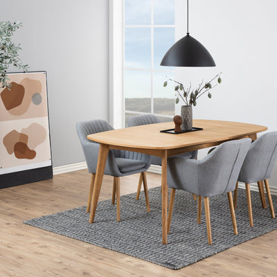Marte Extending Dining Table in Oak – FTG, view 7