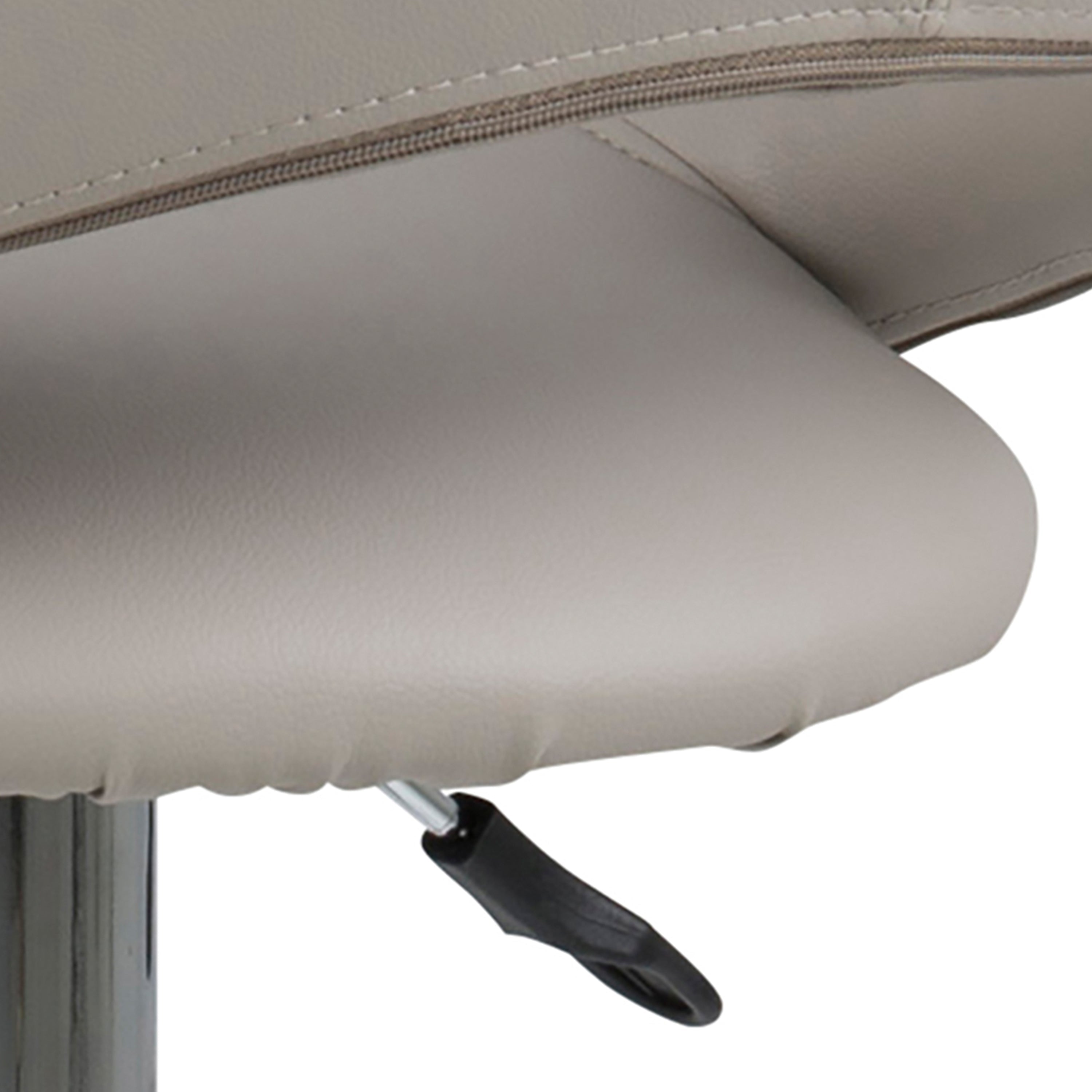 Plump Light Grey Swivel Bar Stool with Open Back – FTG, view 6