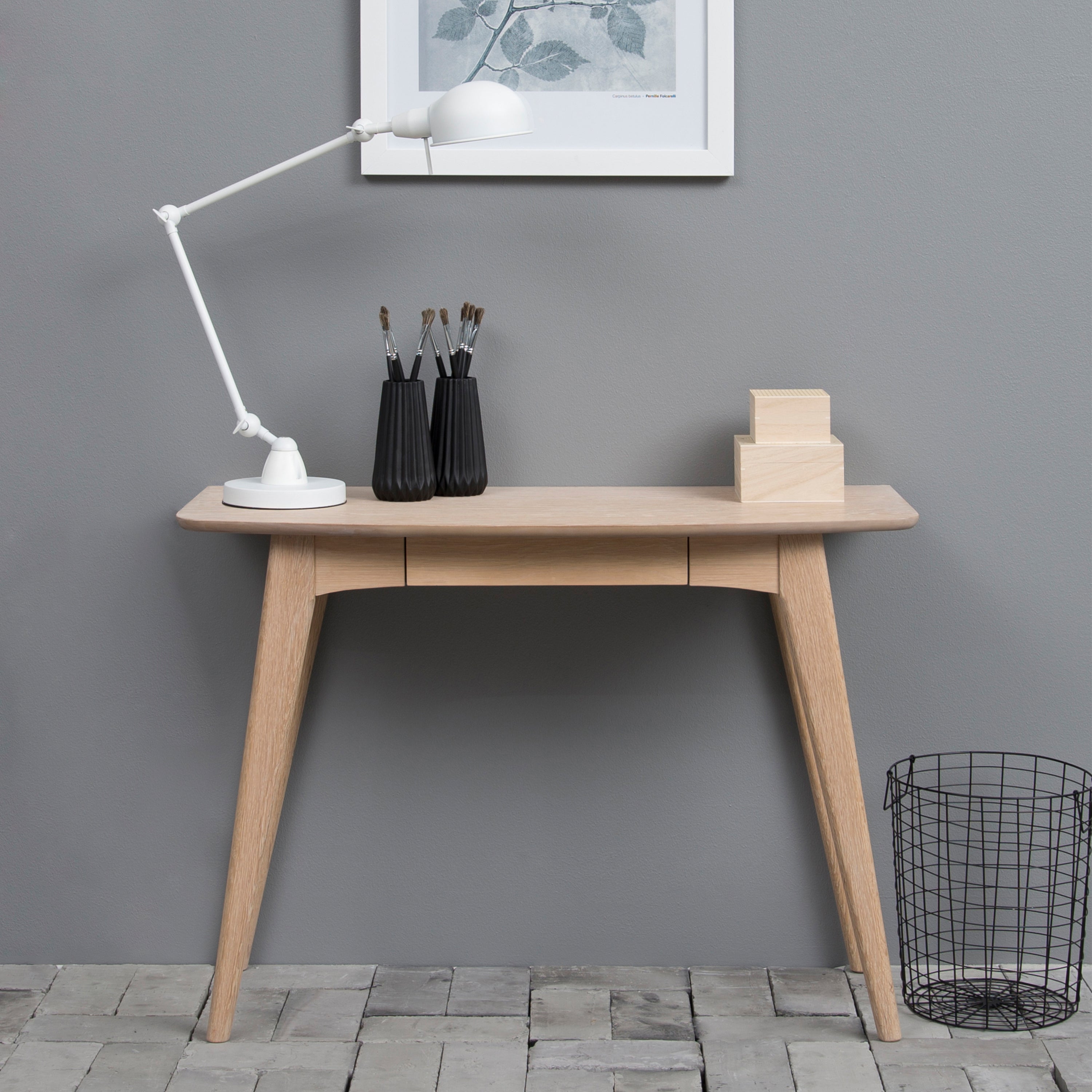 Woodstock 1 Drawer Desk in Oak – FTG, view 5