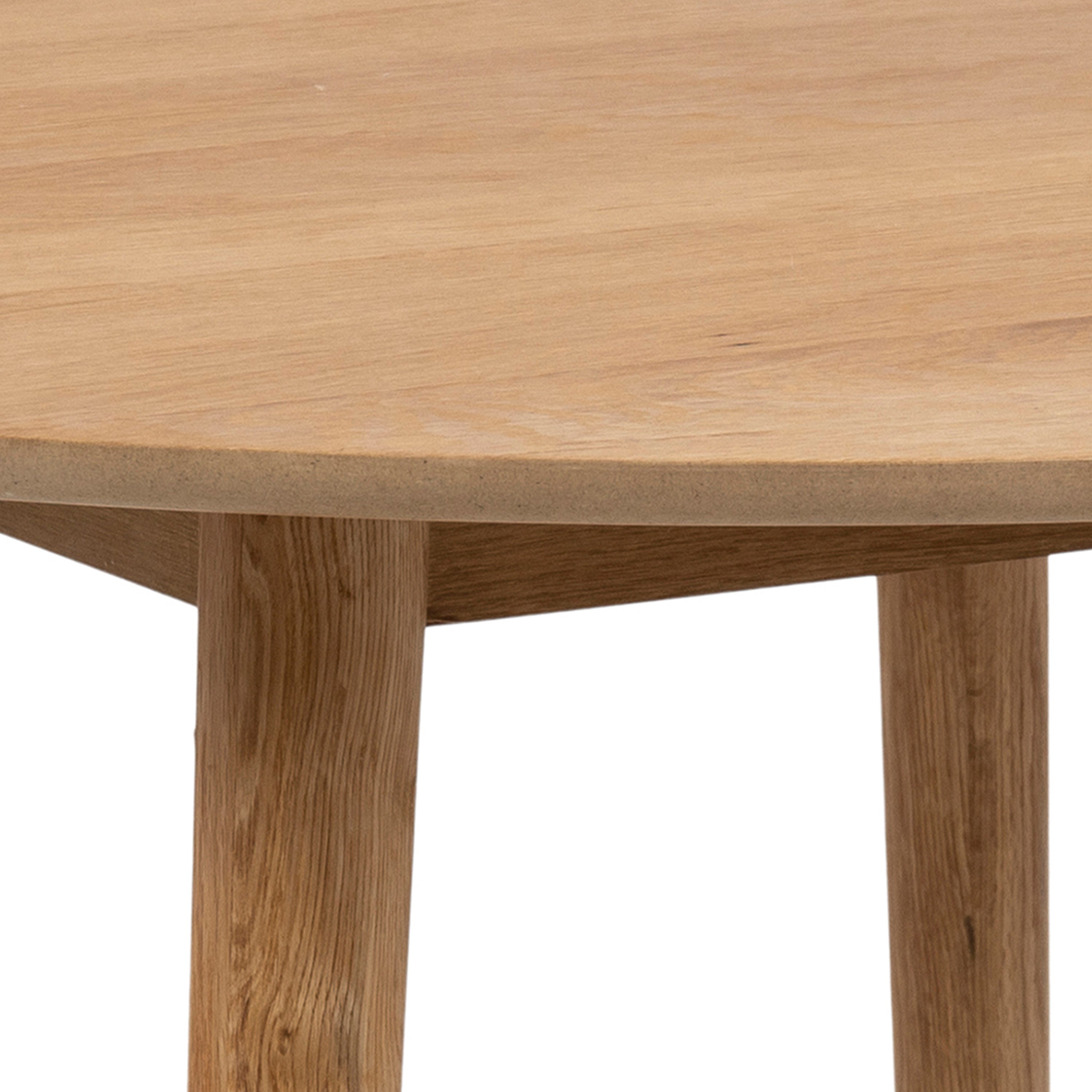 Nagano Round Dining Table in Oak Included 4 Ida Dining Chair in Oak – FTG, view 4