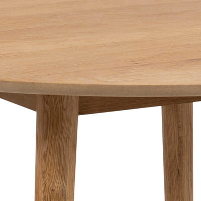 Nagano Round Dining Table in Oak Included 4 Ida Dining Chair in Oak – FTG, view 4