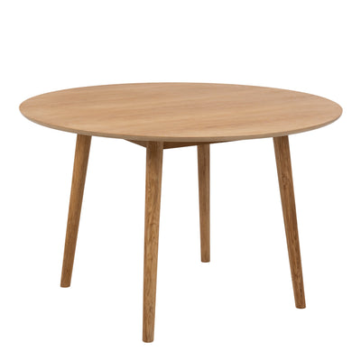 Nagano Round Dining Table in Oak Included 4 Femke Dining Chair in Olive Green – FTG, view 2