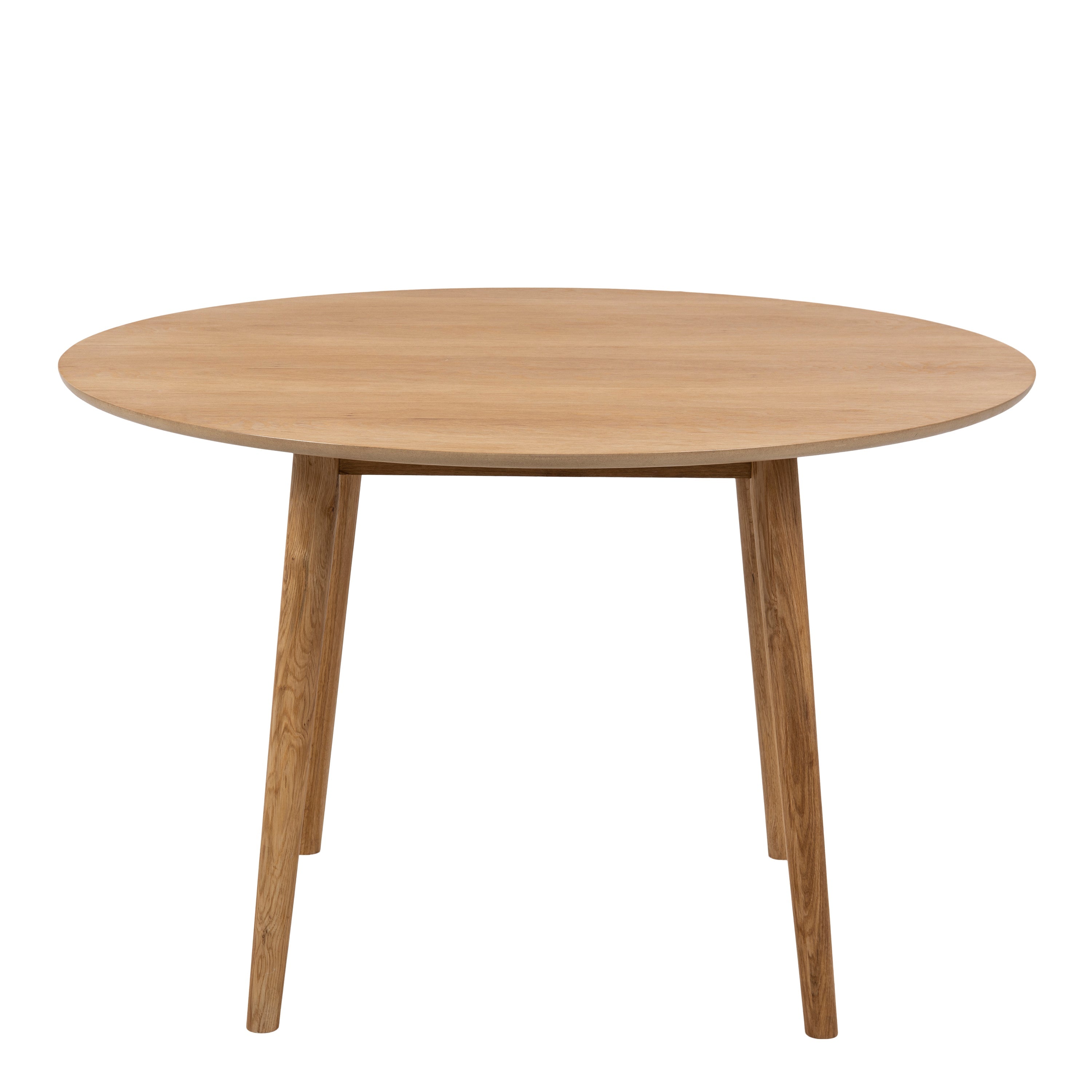 Nagano Round Dining Table in Oak Included 4 Femke Dining Chair in Olive Green – FTG, view 3