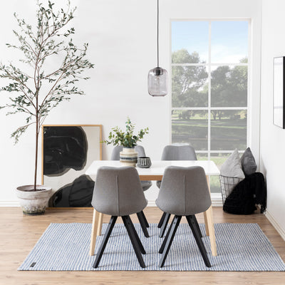 Raven Dining Table in White & Oak – FTG, view 3