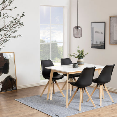 Raven Dining Table in White & Oak – FTG, view 4