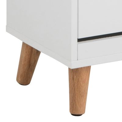 Mitra Shoe Cabinet 3 Flip Down Doors in White – FTG, view 9