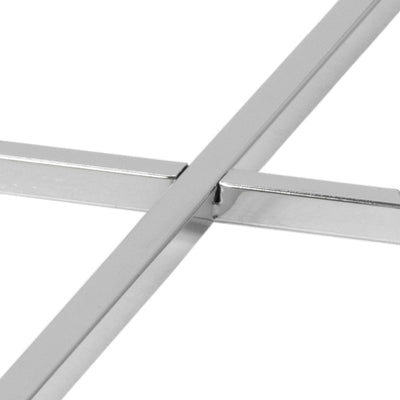 Cross Round Metal Side Table with Glass Top – FTG, view 5