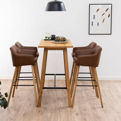 Chara Bar Table in Oak – FTG, view 3