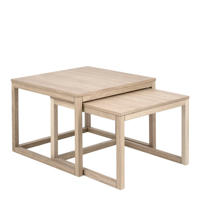Cornus Coffee Table in White Oak Set of 2 – FTG