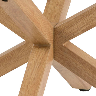 Heaven Round Coffee Table with Smoked Glass Top and Oak Legs – FTG, view 5