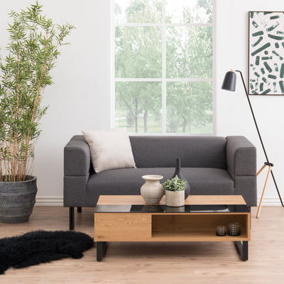 Azalea Lift Up Coffee Table in Black & Oak – FTG, view 4