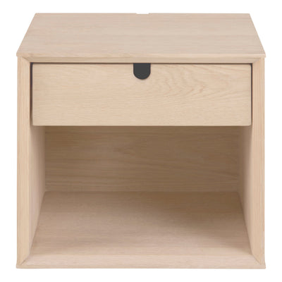 Century 1 Drawer Wall Mounted Bedside Table in White Oak – FTG