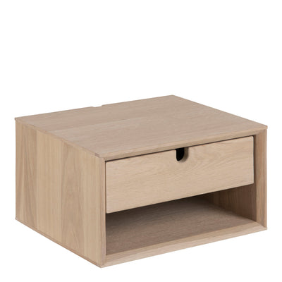 Century 1 Drawer Wall Mounted Bedside Table in Oak – FTG