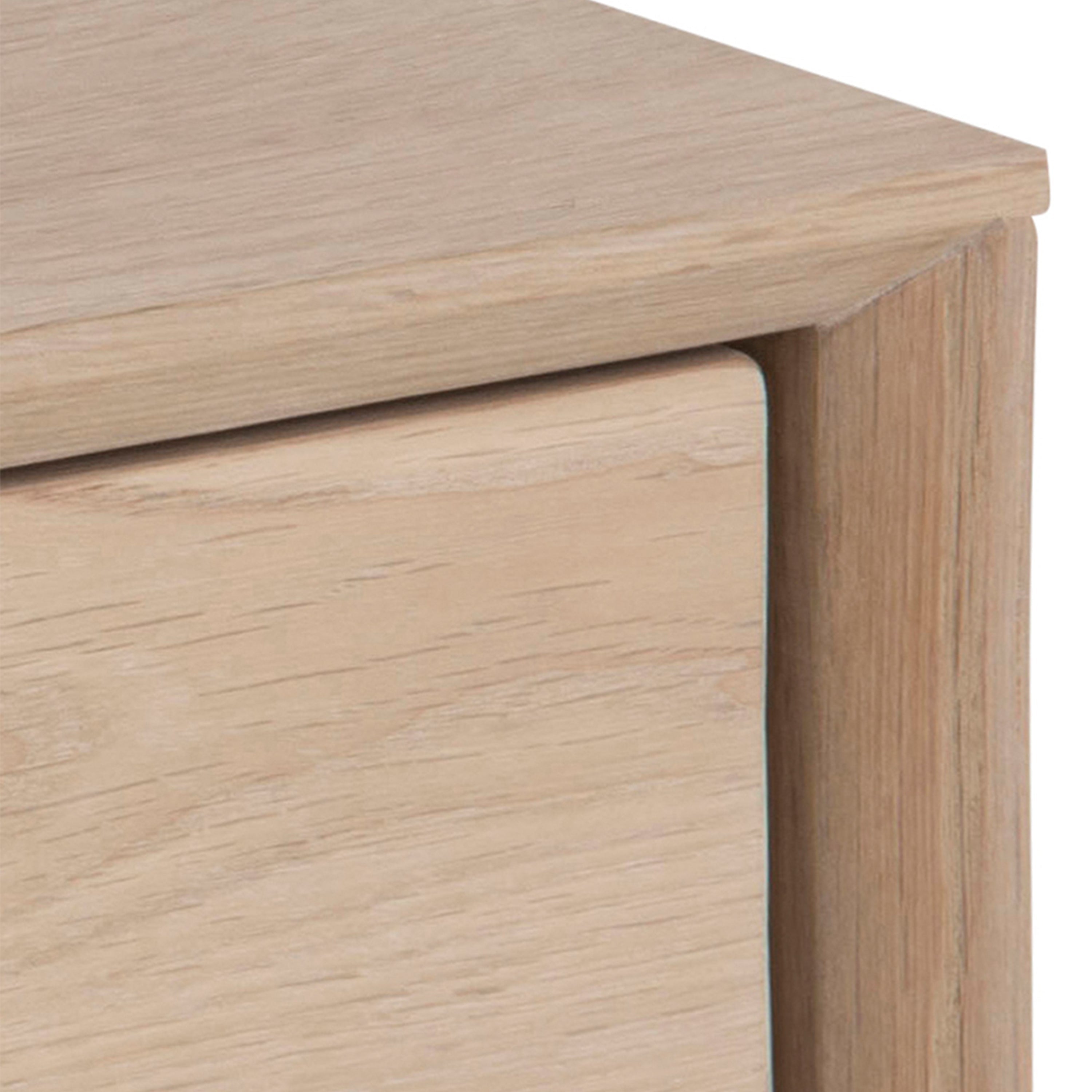 Century 1 Drawer Wall Mounted Bedside Table in Oak – FTG, view 5