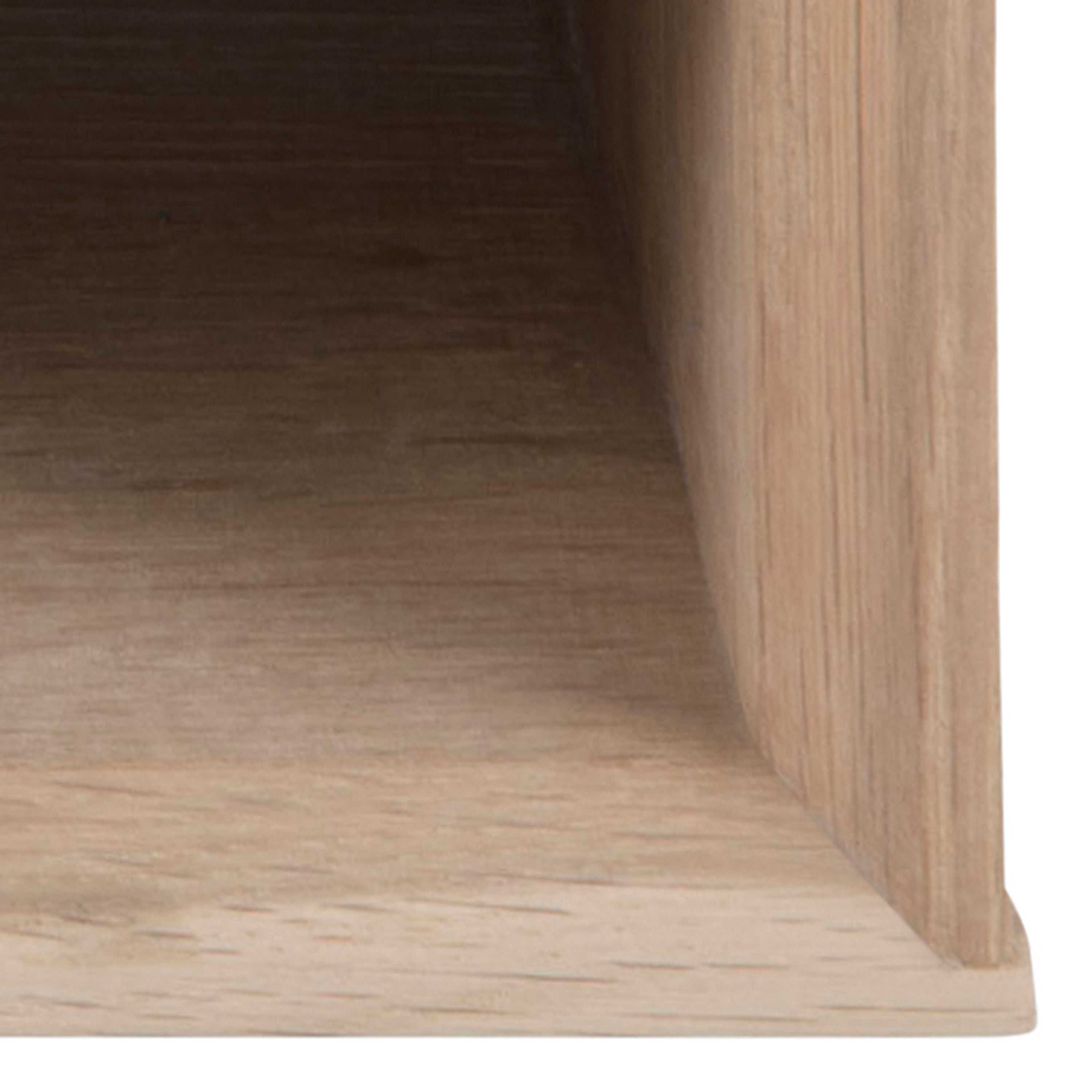 Century 1 Drawer Wall Mounted Bedside Table in Oak – FTG, view 6
