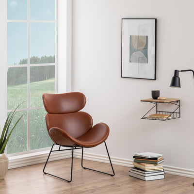 Cazar Lounge Chair in Brown – FTG, view 4