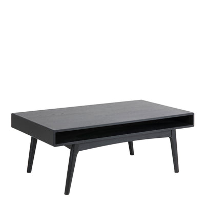 Marte Coffee Table with Open Shelf in Black – FTG
