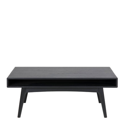Marte Coffee Table with Open Shelf in Black – FTG, view 2