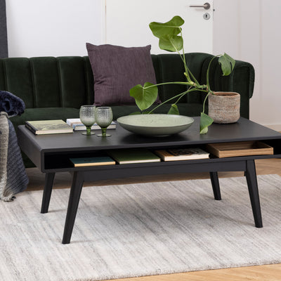 Marte Coffee Table with Open Shelf in Black – FTG, view 3