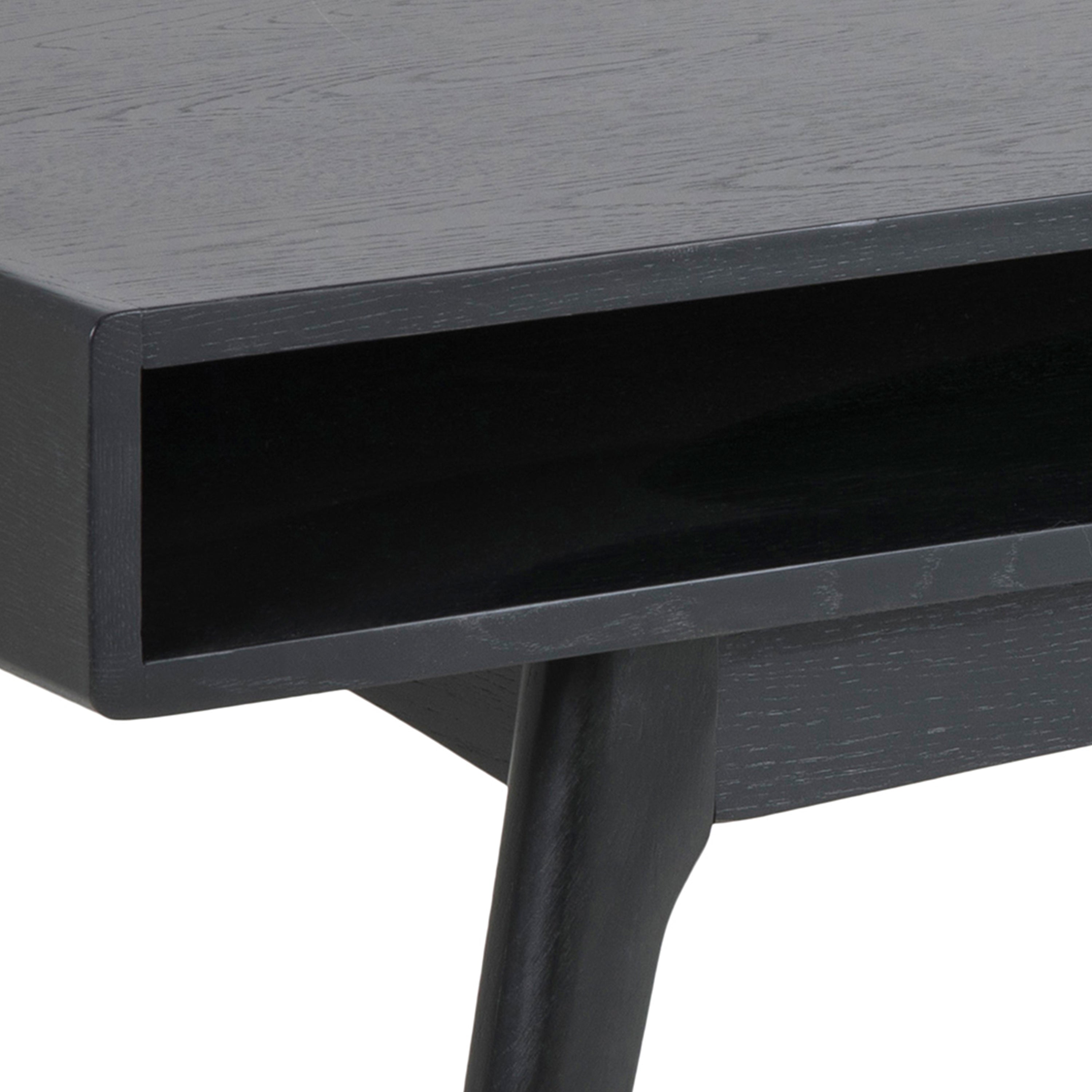 Marte Coffee Table with Open Shelf in Black – FTG, view 5