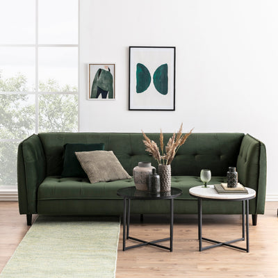 Cross Round Metal Side Table with Smoked Glass Top – FTG, view 3