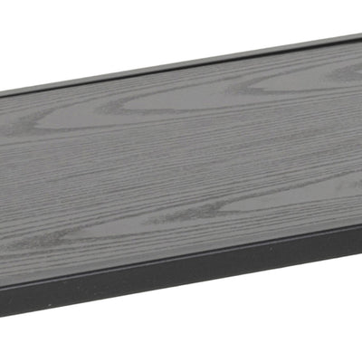 Seaford Wide Black Metal Bookcase with 4 Black Oak Shelves – FTG, view 7