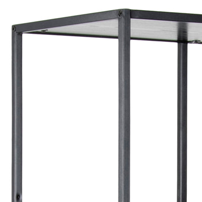 Seaford Tall Black Metal Bookcase with 5 Black Shelves – FTG, view 7