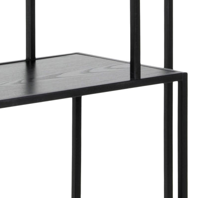 Seaford Tall Black Metal Bookcase with 5 Black Shelves – FTG, view 9