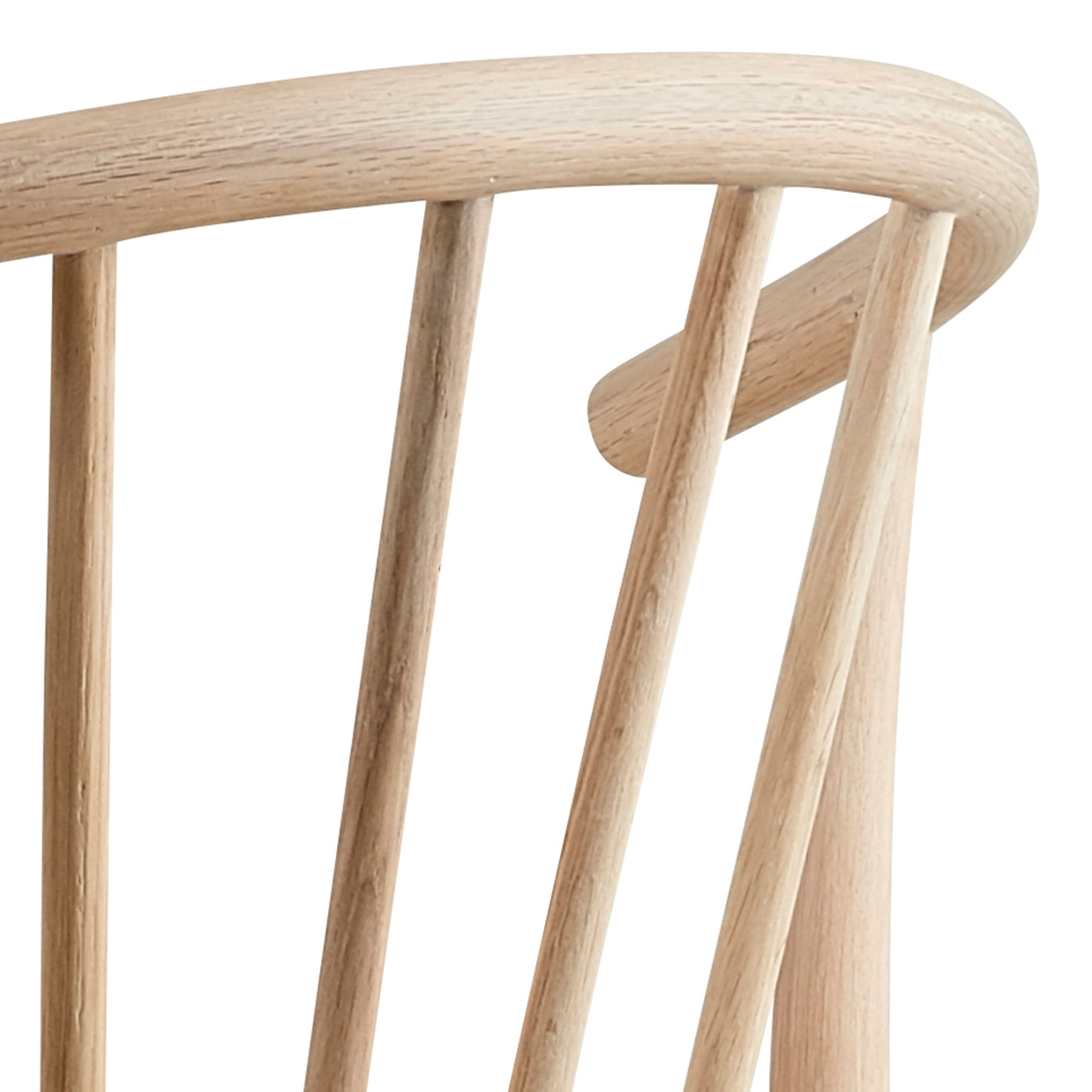 Cassandra Dining Chair with Armrest in White Oak Set of 2 – FTG, view 6
