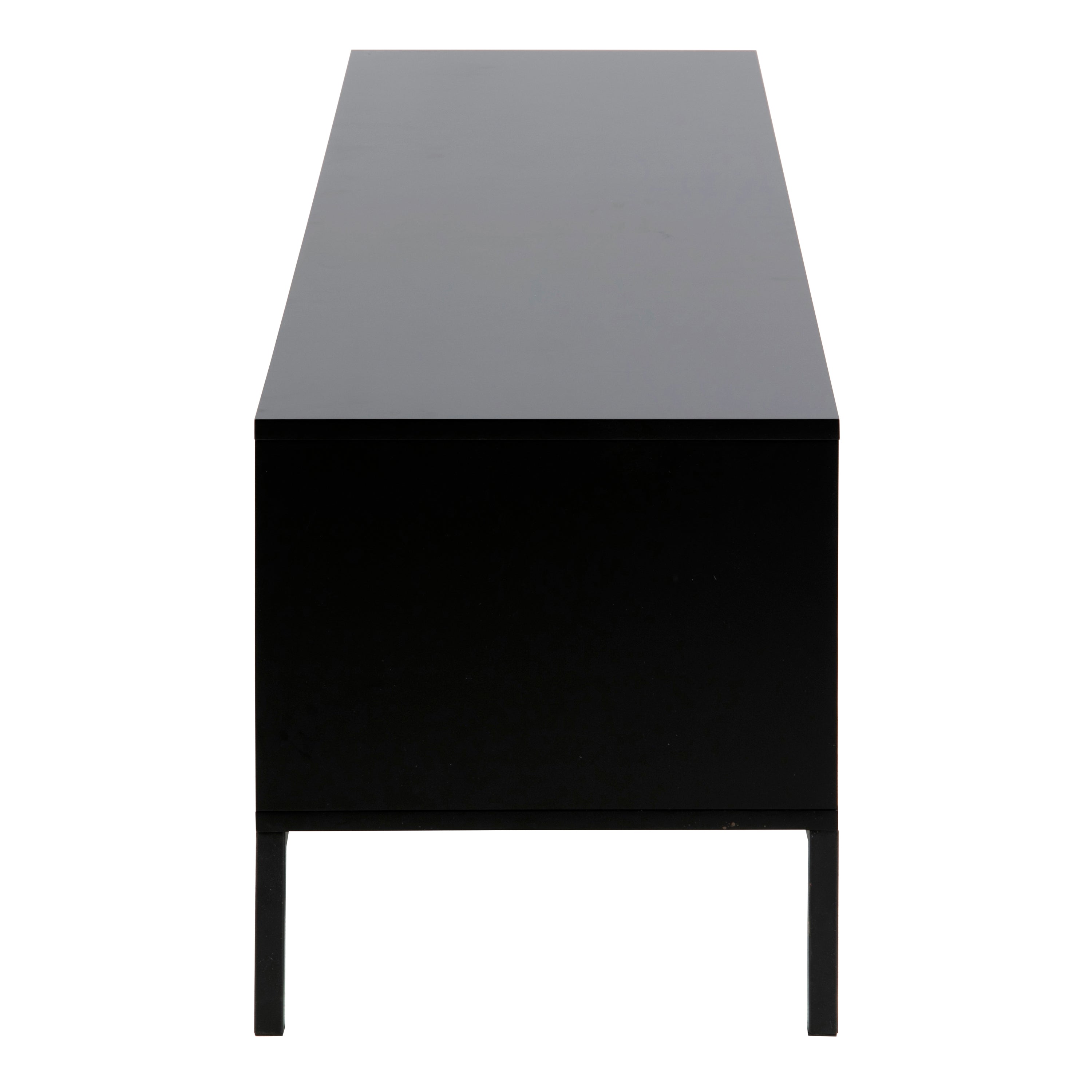 Seaford TV Unit 2 Doors 1 Drawer in Black & Oak – FTG, view 3