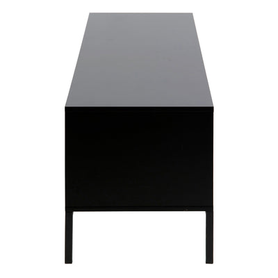 Seaford TV Unit 2 Doors 1 Drawer in Black & Oak – FTG, view 3