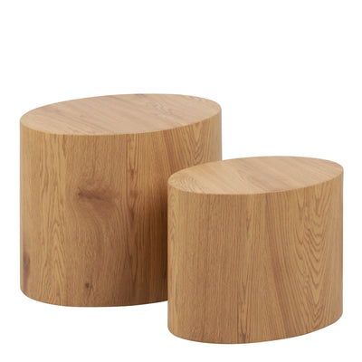 Mice Oval Coffee Table in Oak Set of 2 – FTG
