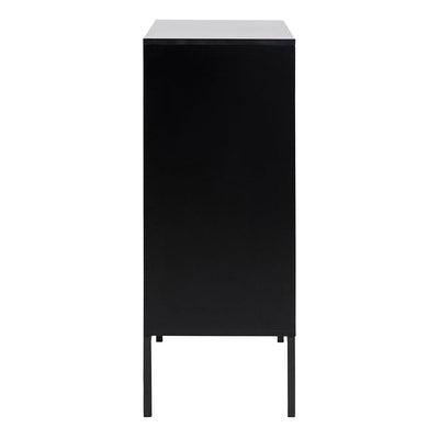 Seaford 3 Door 2 Drawer Sideboard in Black & Oak – FTG, view 3