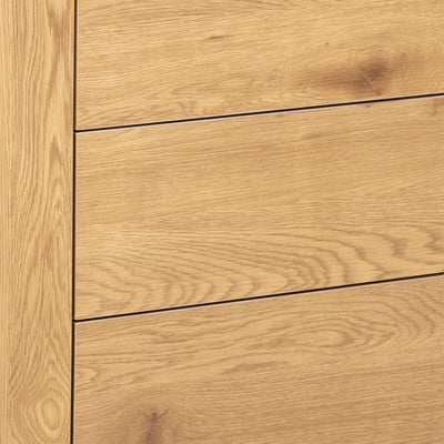 Seaford 1 Door 3 Drawer Small Sideboard in Black & Oak – FTG, view 9