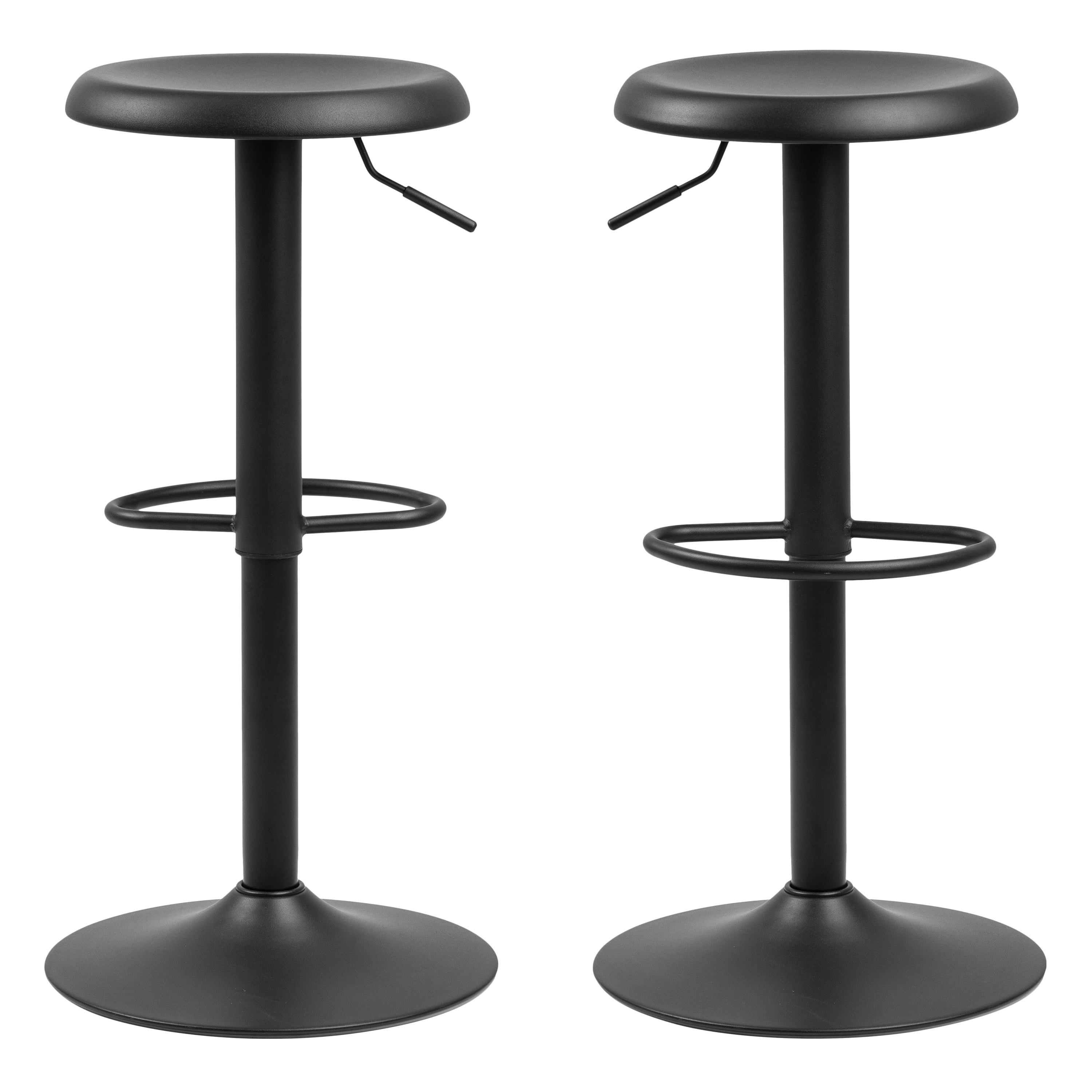 Finch Black Bar Stool without Back Set of 2 – FTG, view 2